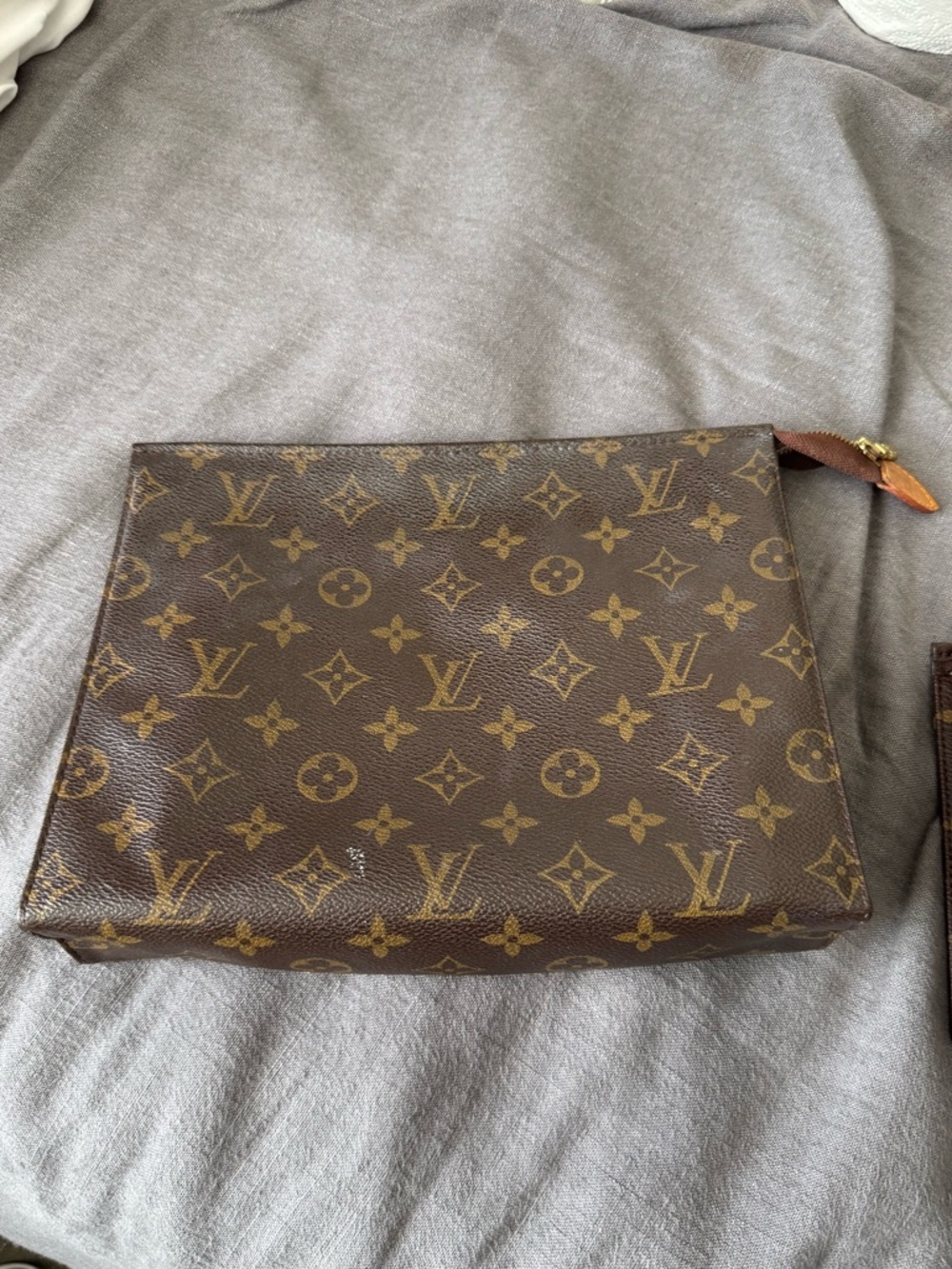 Louis Vuitton Men’s Brown Monogram Canvas Pouch (Large)